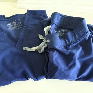 Figs Navy Blue Scrub Set